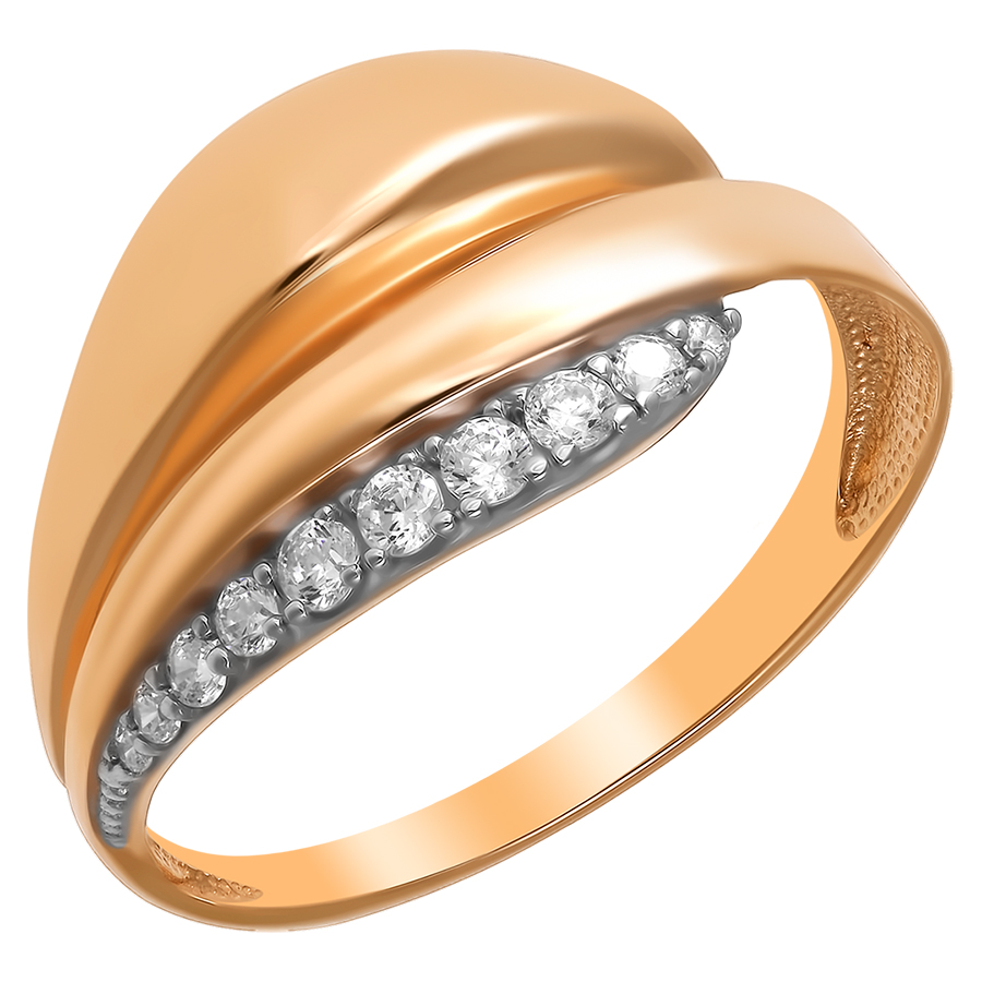 Кольцо, золото, фианит, КФ1046